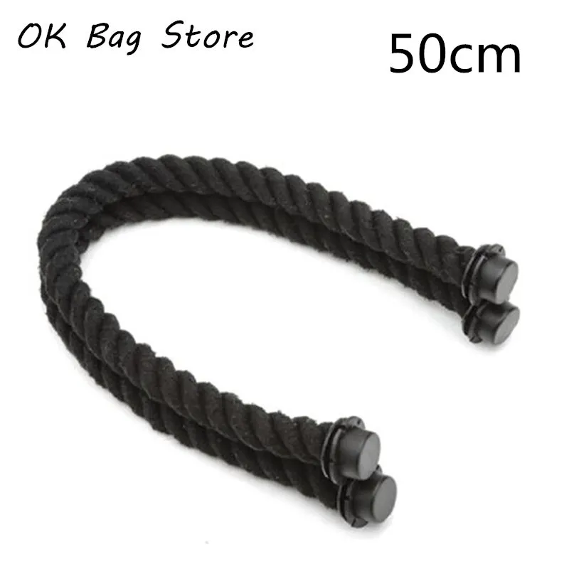 50cm black Аксессуары obag веревочные ручки ремень сумка для женщин Классическая мини сумка - Цвет: 50cm black