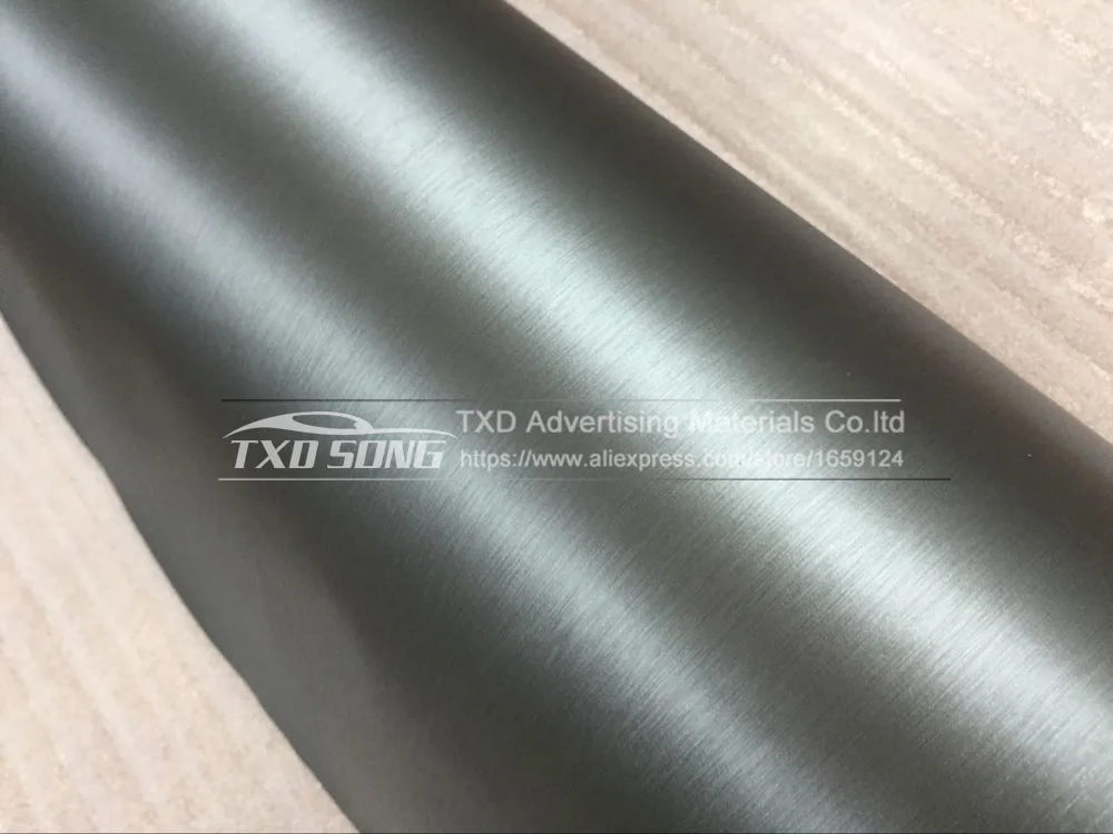 Premium Grey Matte Chrome Brushed Metallic Vinyl Film Sticker Bubble Free Car Wrapping brushed film | Автомобили и мотоциклы