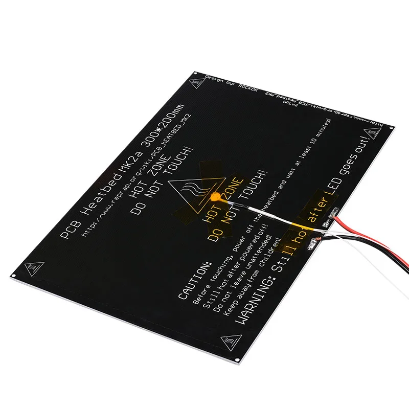 BIQU MK2A 300*200*3,0 мм RepRap RAMPS 1,4 PCB Heatbed+ светодиодный+ резистор+ кабель+ 100k Ом теристоры для RepRap 3d принтера