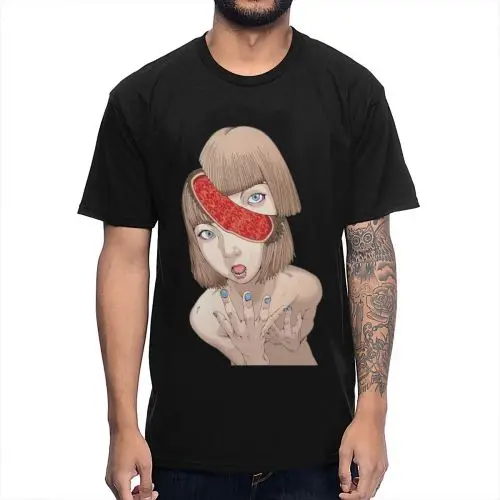 Мужская футболка Shintaro Kago Fraction, качественная футболка Manga Junji Ito с круглым вырезом,, Camiseta