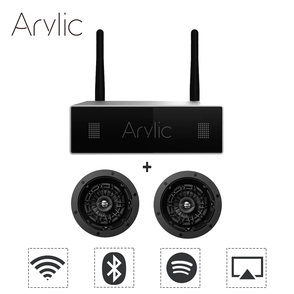 A50 WiFi и Bluetooth мультикомнатный усилитель с парой встроенных динамиков aimable woofer