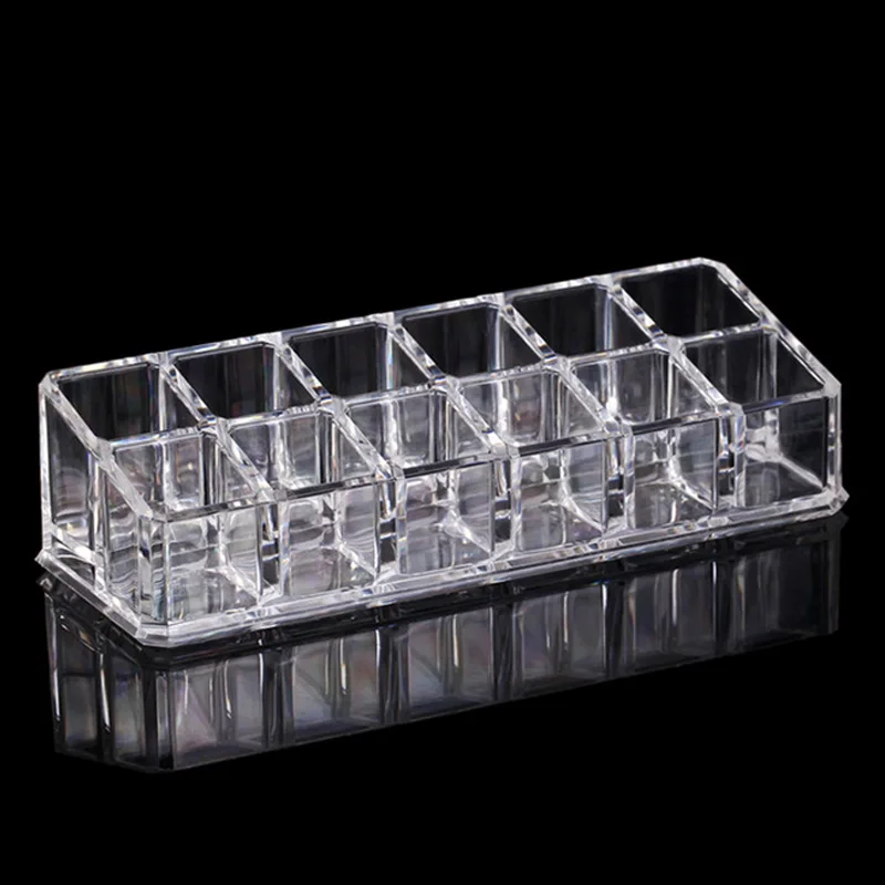Пластиковый акриловый Органайзер для косметики 12 Ячеек|storage shelves|rack storagepolish rack |