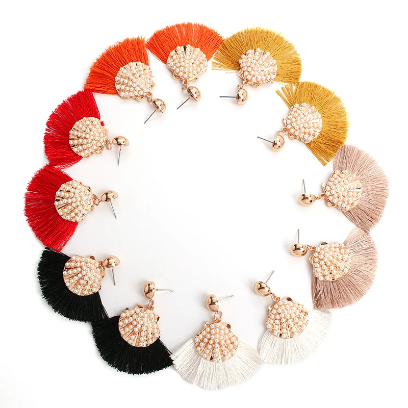 Lalynnlys Boho Эффектные серьги с кисточками в виде глаз для женщин и девочек, красочные серьги с бахромой, свадебные ювелирные изделия ручной работы, бижутерия E59561
