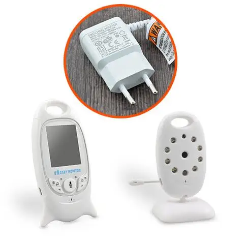 EU Plug Беспроводной Детский монитор 2 дюймов BeBe Baba электронная няня Радио Видео няня камера ночного видения контроль температуры VB601 - Цвет: EU Plug