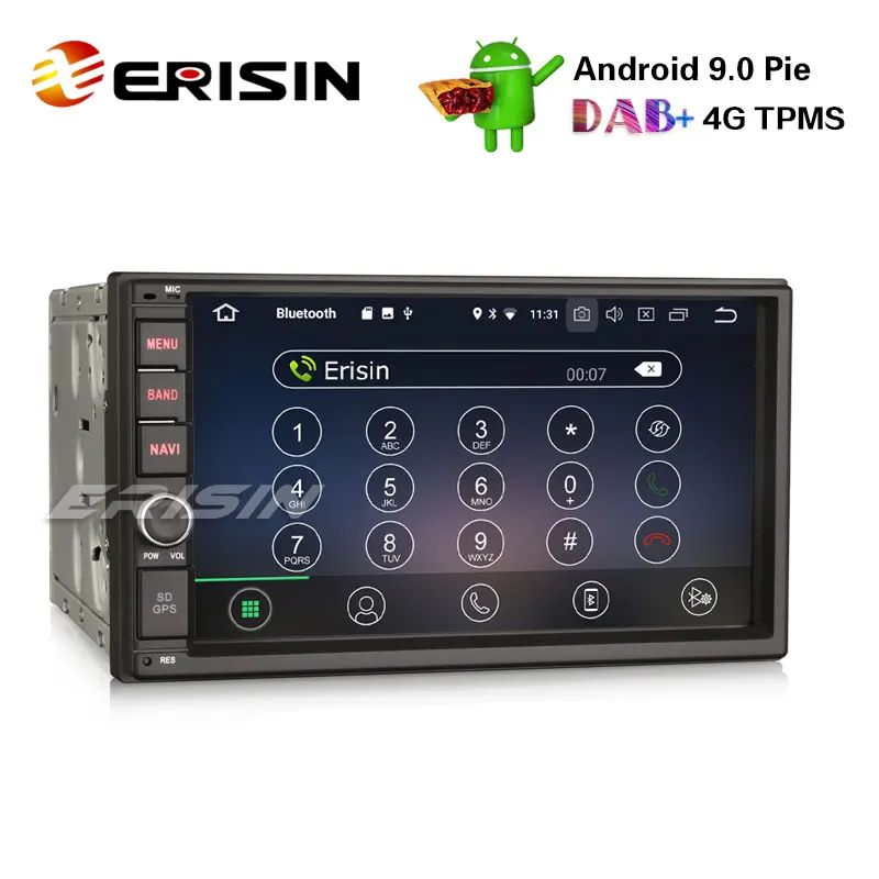 Авторадио Erisin ES4970U 7 " двойной Din DAB Android 9 0 GPS WiFi DVB T2 OBDII Bluetooth Navi 4G RDS|Автомагнитолы|