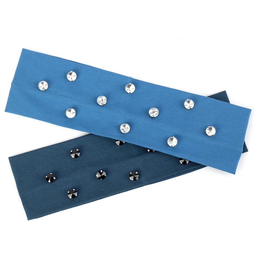 Женская лента для волос Geebro аксессуары со стразами повязка из хлопка эластичная