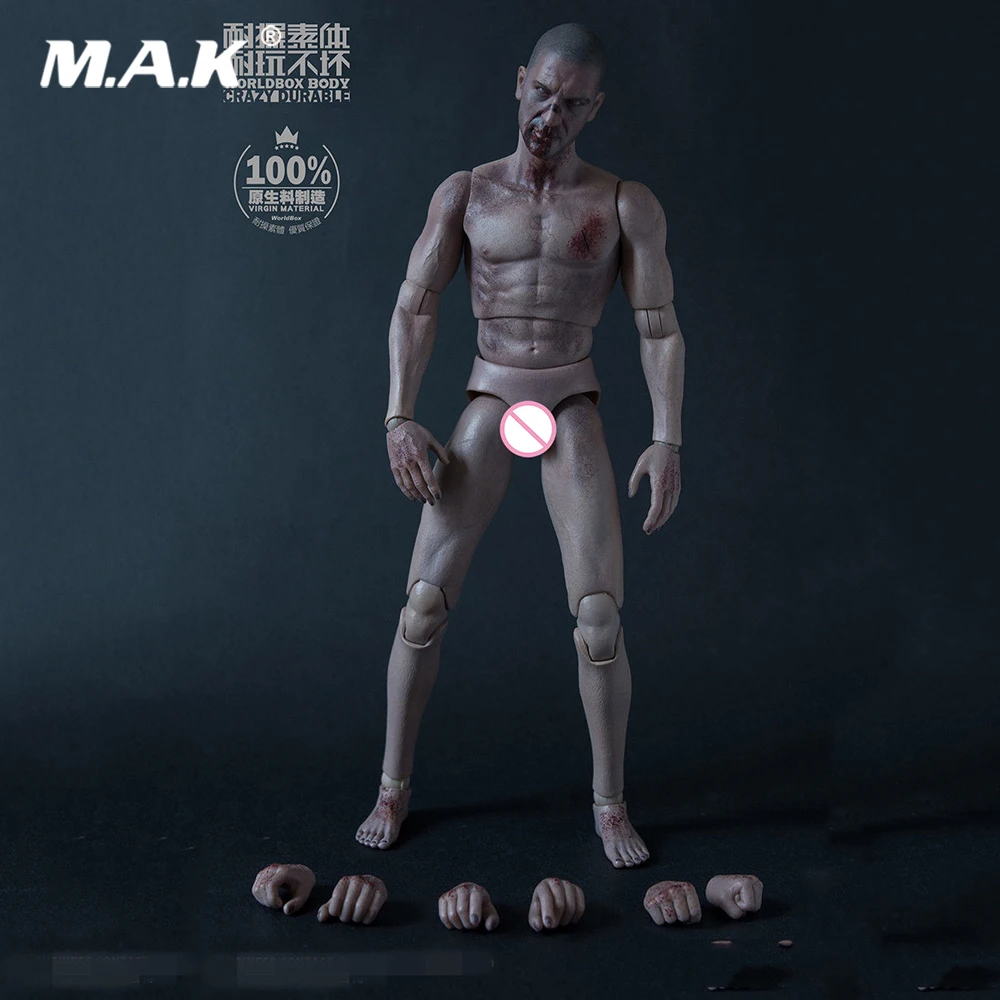 1/6 масштабный прочный Набор фигурок зомби модель W голова AT019 для коллекционного подарка