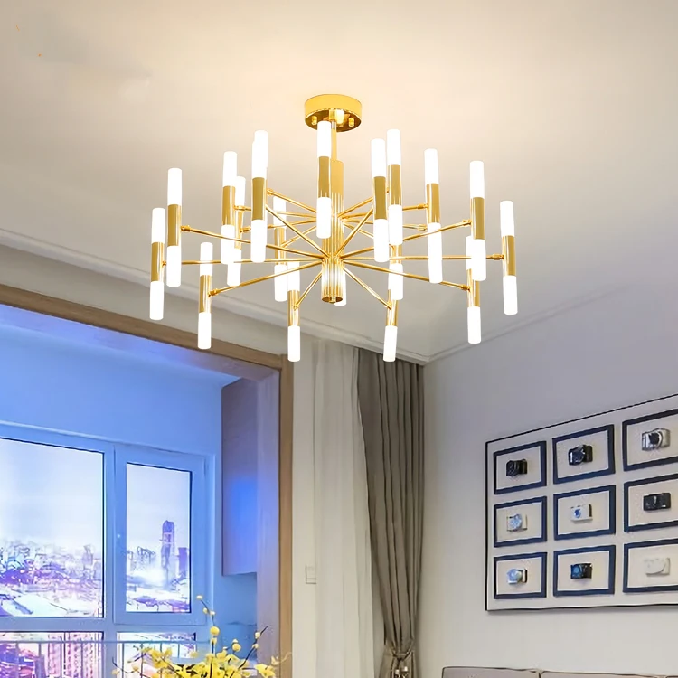 Северный постмодерн светодиодный художественный для виллы канделябр гостиная