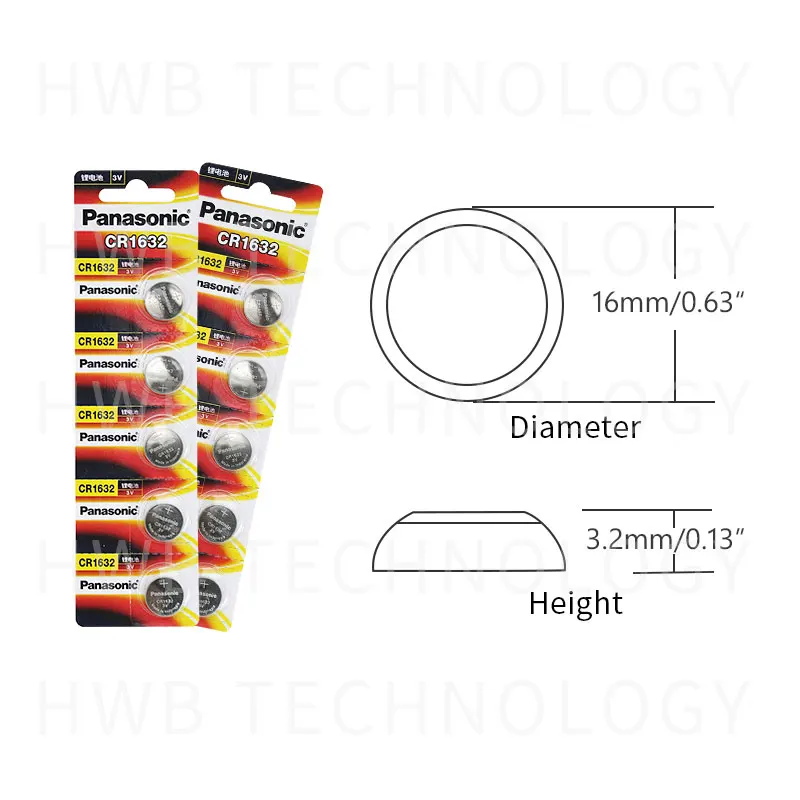 20X PANASONIC CR1632 1632 DL1632 3V литиевые батареи батарея для монет