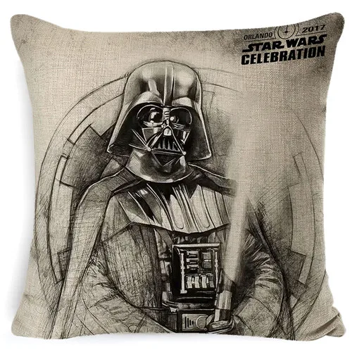 Чехлы для подушек Star Wars ручная роспись йода Дарт Вейдер splter Art наволочка для автомобильной подушки декоративное белье для дивана Бежевый наволочка - Цвет: Зеленый
