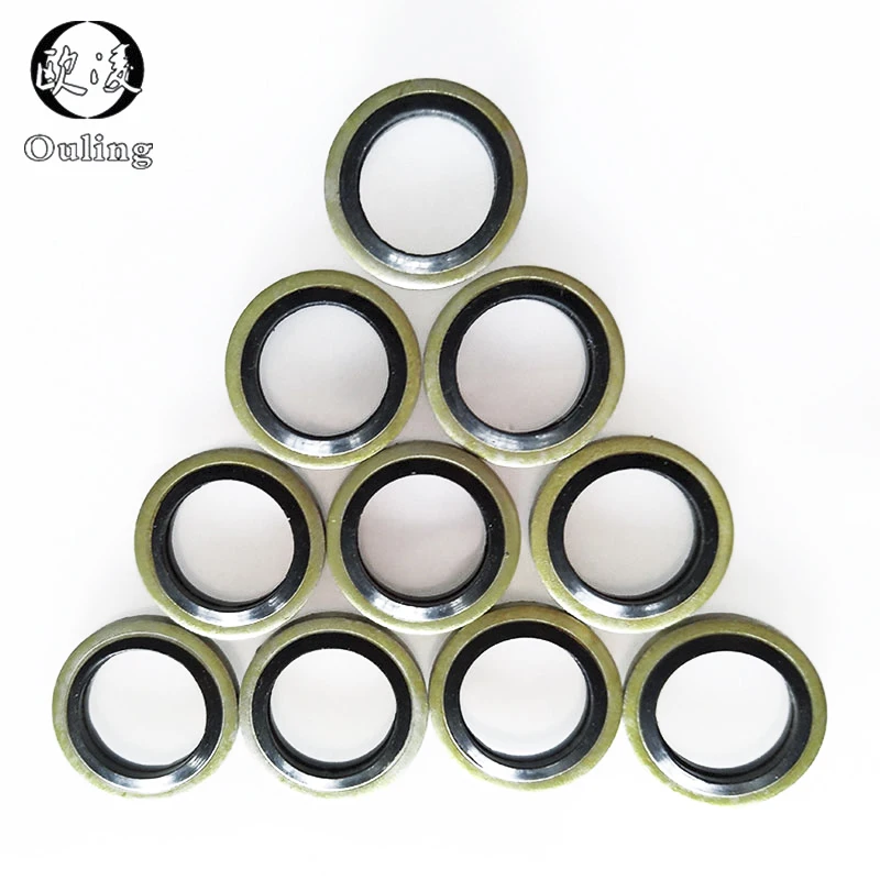 

Bonded Washer Metal Rubber 6/8/10/12/14/16~60mm Oil Drain Plug Gasket Fit M6/M8/M10/M12/M14/M16~M60 Combined Washer Sealing Ring