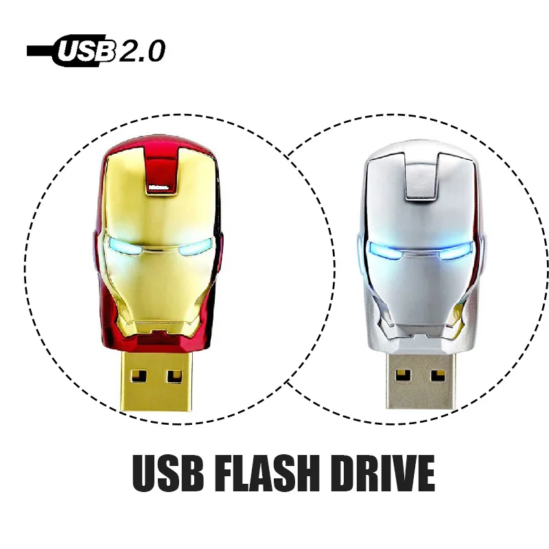 Модный Железный человек легкий Usb флеш-накопитель U Disk 4 ГБ 8 16 32 64 Гб 128 Флешка Stick
