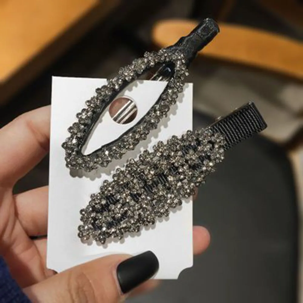 

New Fashion Vintage Hairpin Metal Crystal Pearl Hair Accessories Geometry Round Bowknot Hair Clip Wedding Party Barrettes Jewel