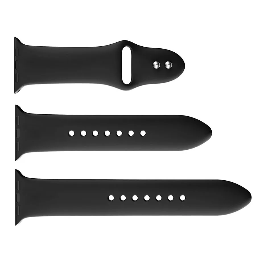 3 шт./компл. силиконовый спортивный ремешок для Apple Watch 5 4 3 2 1 38 мм 42 мм ремешки резиновый ремешок для часов Iwatch series 5 4 40 мм 44 мм