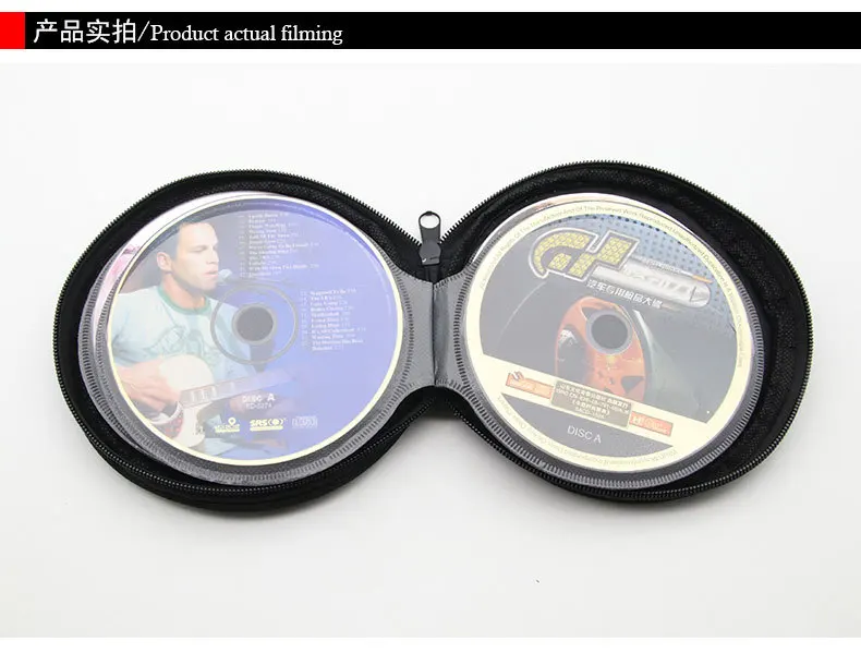 Из искусственной кожи водонепроницаемый 20 диск емкость молния автомобиля CD сумка держатель альбома коробка VCD DVD чехол портативный укладки