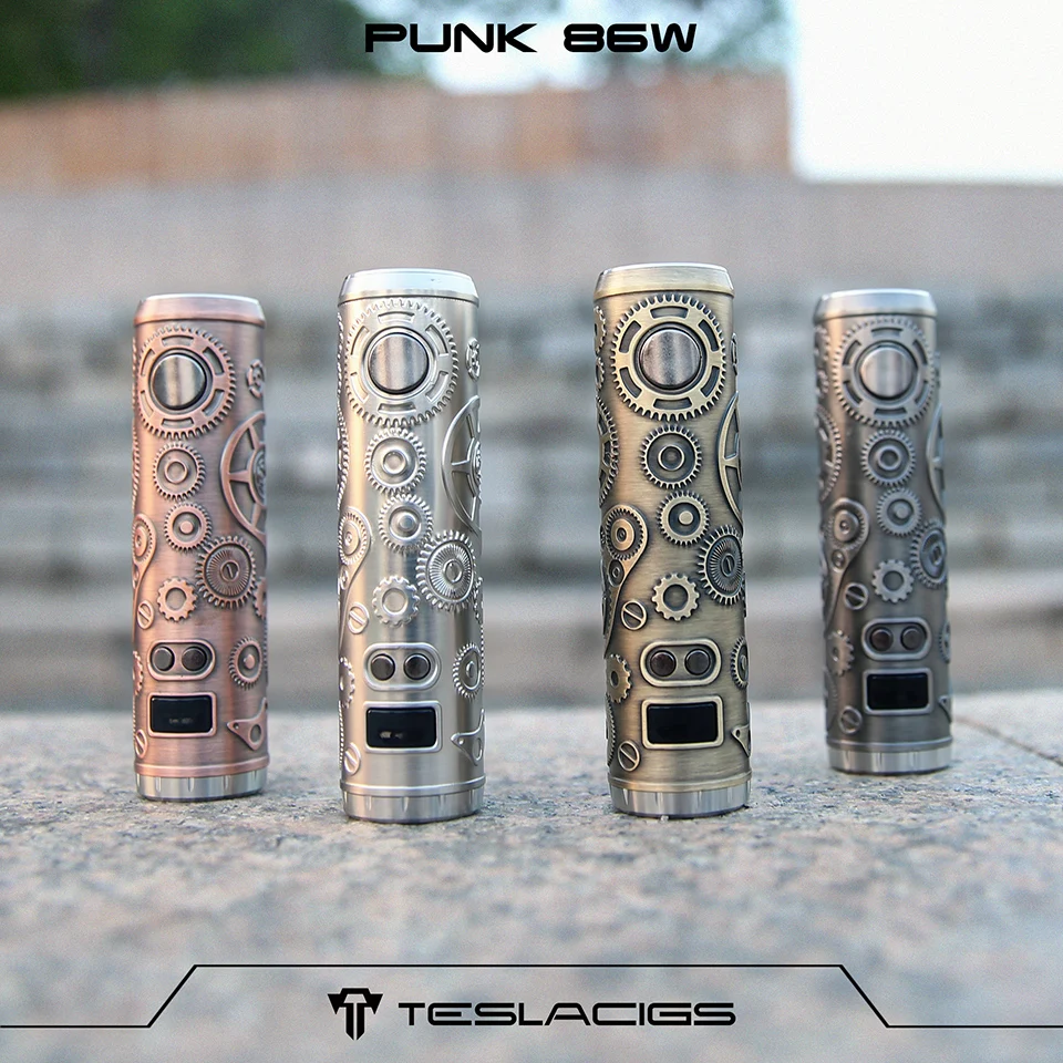 Original Teslacigs Tesla punk 86W mod 18650 Battery Power Punk Style Vape Mod Taggle switch design Electronic Cigarettes |
