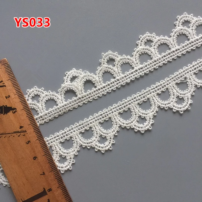 5 ярдов 25 мм белая вышитая кружевная ткань DIY юбка подол танцевальные костюмы
