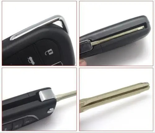 

KEYECU High Quality Replacement Modified Folding Flip Remote Key Shell Case Fob 2 Button for Toyota Uncut TOY43 Blade