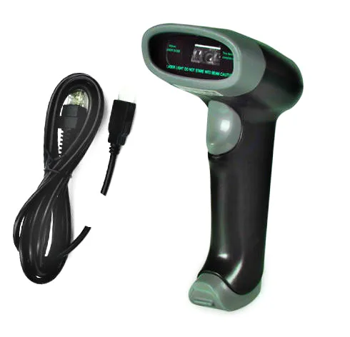 Экран изображения проводной usb сканер штрихкодов Ручной считыватель красного