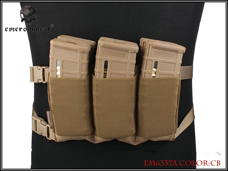 EmersonGear высокоскоростная сумка для журналов с шестью поясными вставками эластичная резиновая сумка с подушками эластичная резиновая Мультикам черная CB