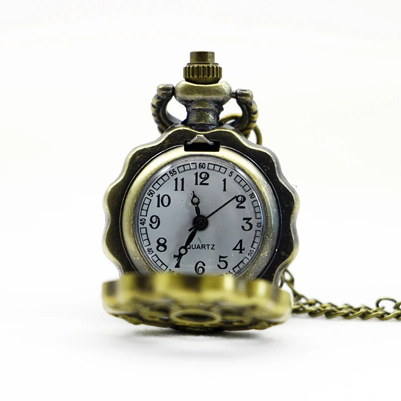 Новые модные бронзовые кварцевые карманные часы в стиле ретро модель TD2156 с