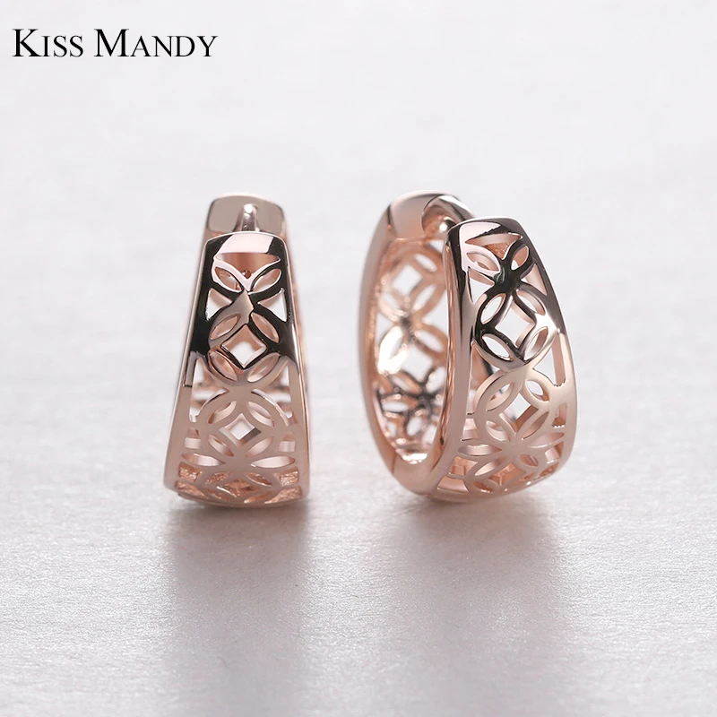 Женские серьги гвоздики с вырезами KISS MANDY элегантные ювелирные украшения