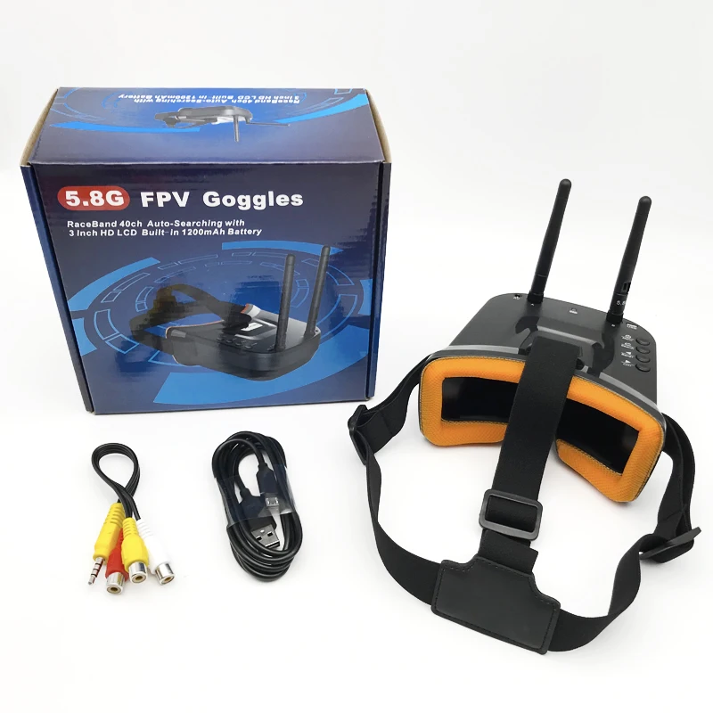 Мини FPV VR очки 3 дюйма 480*320 дисплей 5 8G 40CH автоматический поиск Встроенный 7 В 1200 мАч