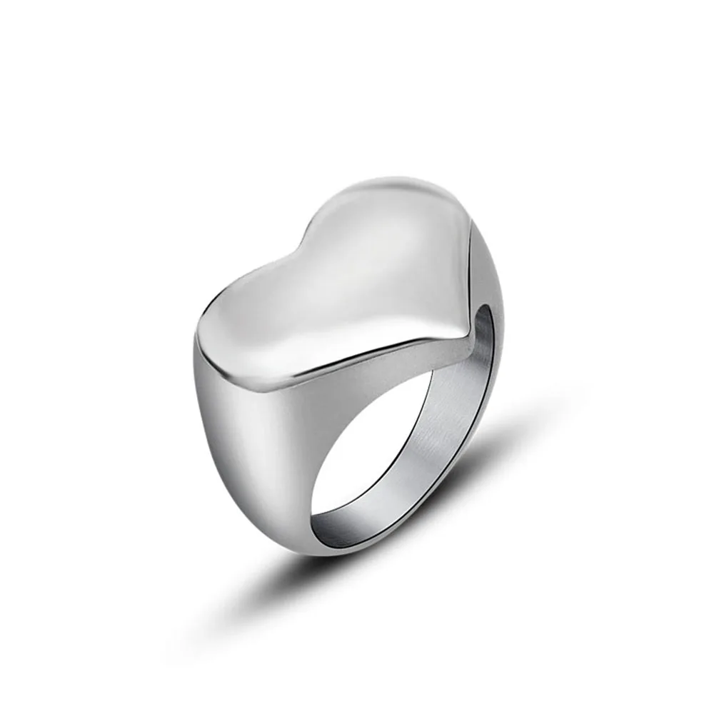 Кольцо унисекс из нержавеющей стали с чистым сердцем размер США|ring repair|band ring