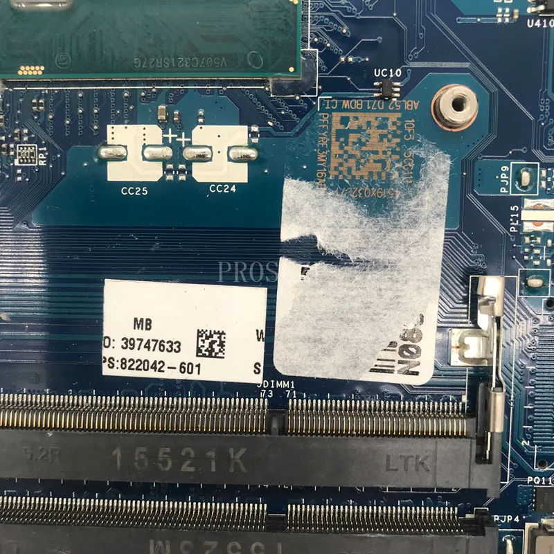 Высококачественная материнская плата для ноутбука 15-AC 240 250 G4 822042-601 AHL50/ABL52 Φ с