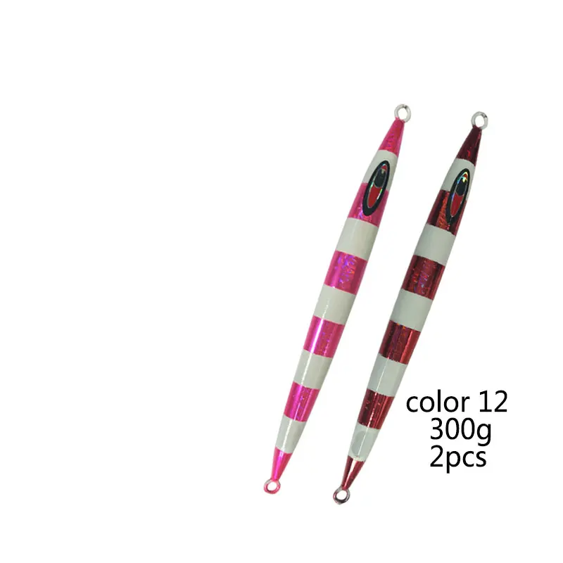 12 2PCS 300g Balleo 100 г 150 г 200 г 250 г 300 г 400 г светящаяся свинцовая рыба глубоководная металлическая джиг приманка в виде рыбной головы - Цвет: 12 2PCS 300g