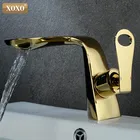 Хромированный смеситель для раковины XOXO, кран для горячей и холодной воды для ванной комнаты, современный с одной ручкой, крепление на раковину 21095