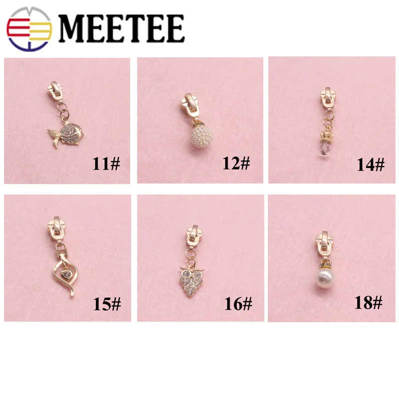 Meetee 5 # медная молния + свободный выбор выдвижной слайдер открытые двухсторонние