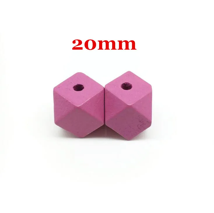 20mm fushia WD036(10/15/20 мм в диаметре, различные красочные золото/серебро в виде многоугольника, шлифованные кольца Прорезыватель для зубов деревянные бусины для самостоятельного изготовления ювелирных изделий колье, браслет - Цвет: 20mm fushia