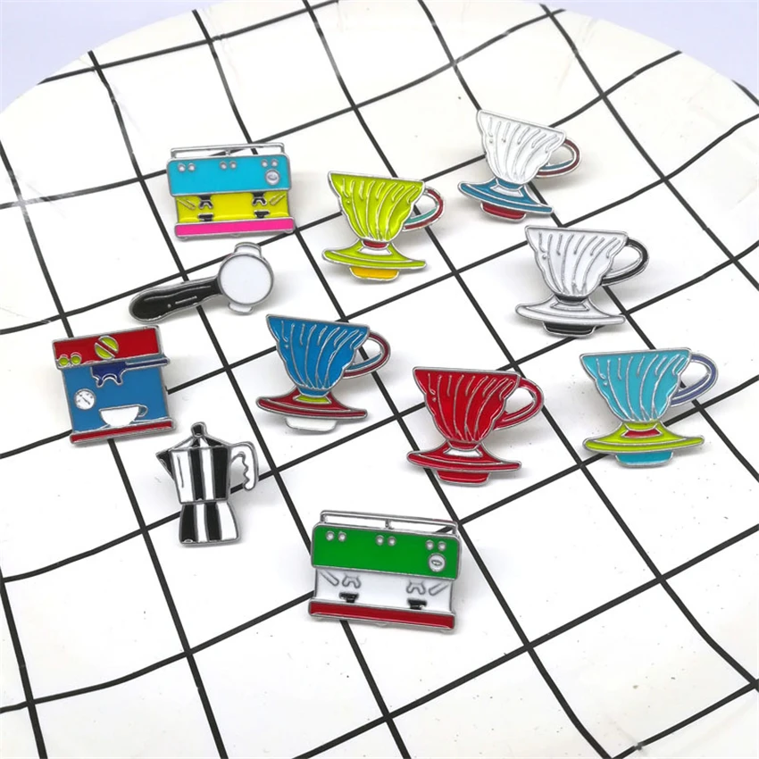 Бариста Брошь Ретро Кофе машина чашка для блендера памятный значок подарок на