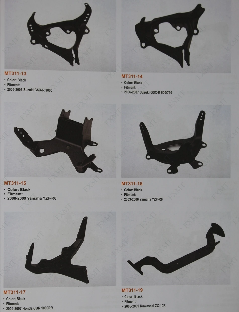 Для Kawasaki Zx14r ZZR Zx 14r Zx-14r 1400 ниндзя 2006- 2013 2012 2011 2010 2009 спереди для переднего света фар кронштейн багажника