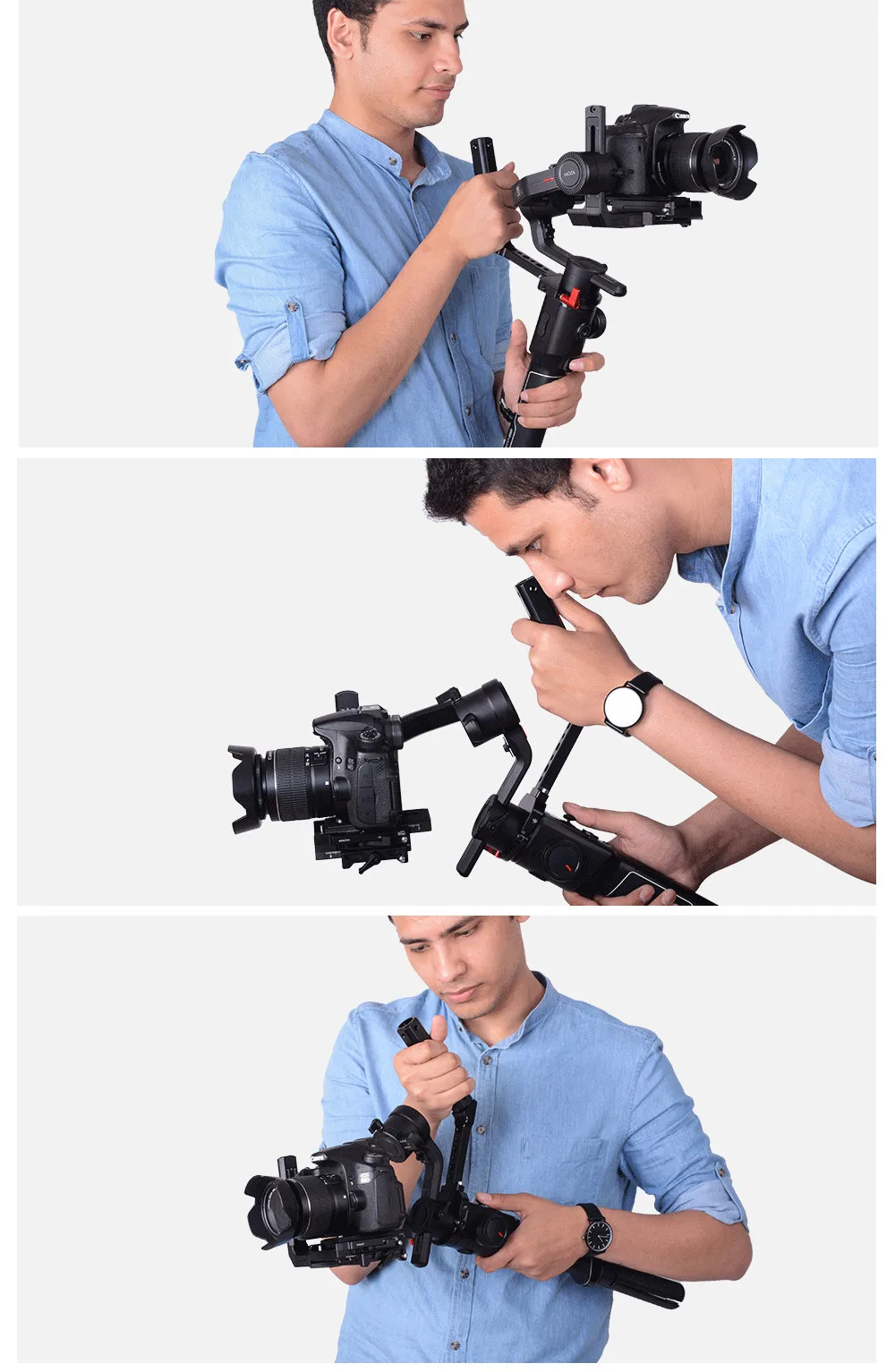 MOZA Air 2 ZHIYUN Crane 2 Ручка подвесной ремень монтажный зажим стабилизатор GIMBAL аксессуары установка монитор микрофон VS weebill lab