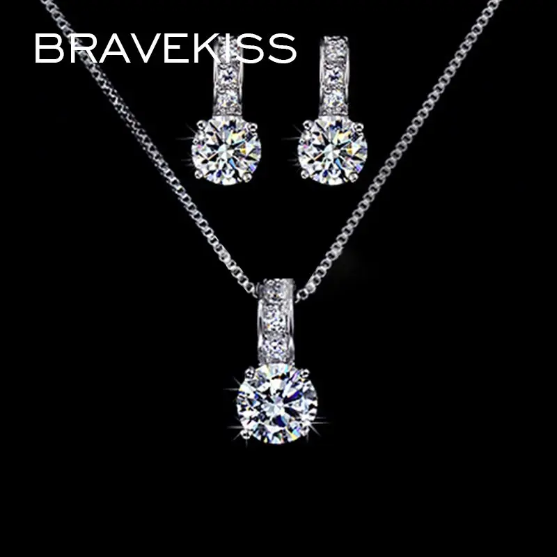 Комплект ювелирных изделий для девушек BRAVEKISS 2019 года маленькие серьги гвоздики с