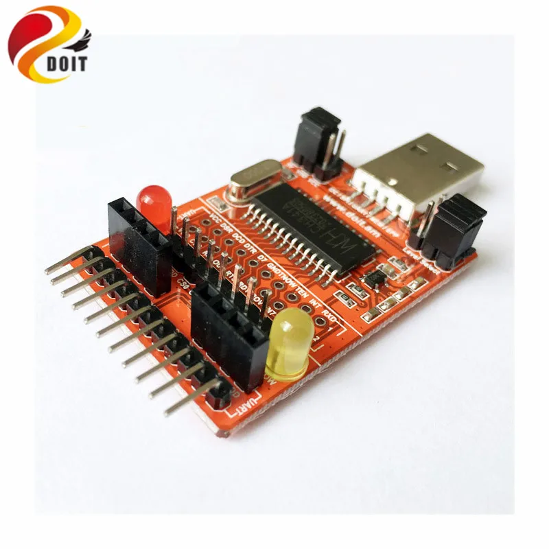 Официальный DOIT CH341A USB Передача I2C/IIC/SPI/UART/TTL/ISP адаптер EPP/MEM параллельный
