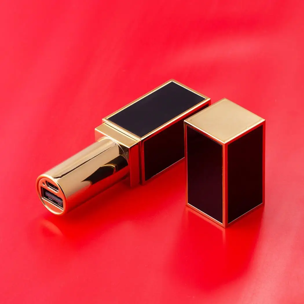 Креативный портативный банк силы 3000 mah губная помада образный блок питания