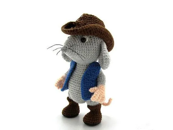 Вязание крючком игрушки амигуруми мышь номер модели b0130