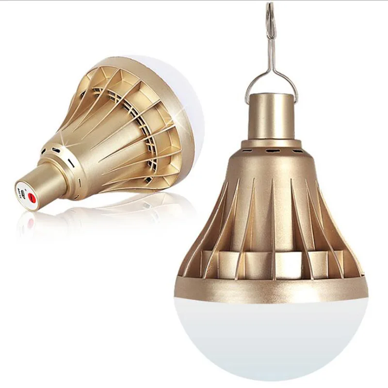 BEYLSION USB Rechargeable LED Bulb Portable Lighting 9W12W 20W 30W 50W 80W Dimmable LED Gold LED Lamp Outdoor Emergency Lighting