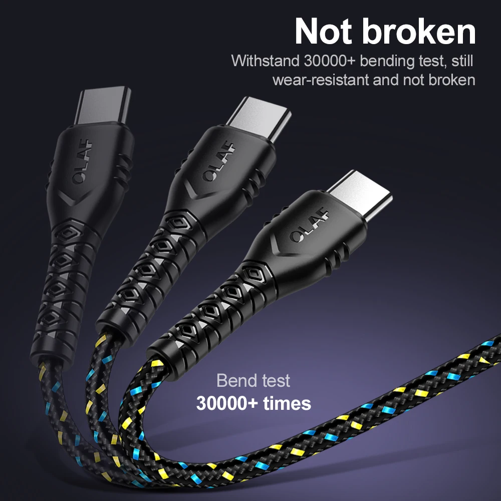 OLAF 2.4A usb type c кабель 3 м для Xiaomi mi a2 mi 9 USB C кабель Быстрая зарядка для samsung S9 S8 A50 OnePlus 6t type-c usb-c кабель
