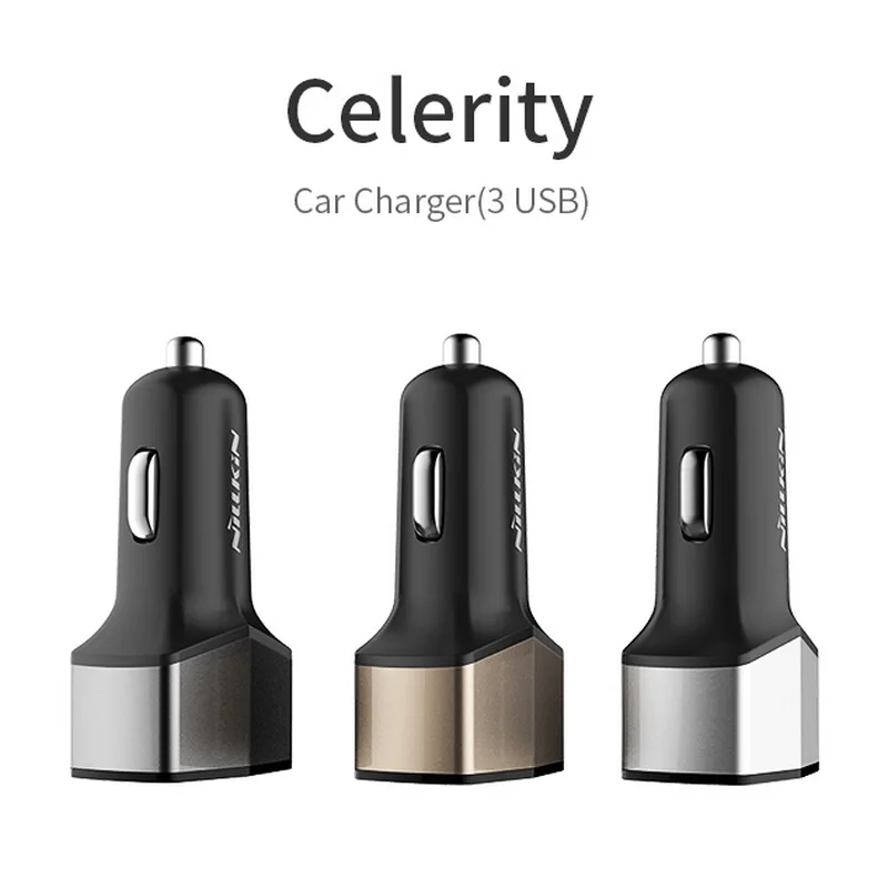 Автомобильное зарядное устройство Nillkin с 3 выходными портами usb и 1 Type c для Iphone 7 Plus