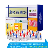 cheap 24 pieces cans cups chinese vacuum cupping kit pull out vacuum apparatus therapy relax massagers curve suction pumps