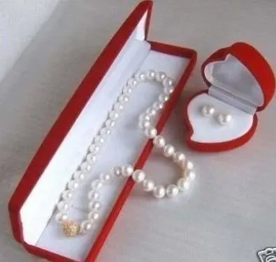 Благородство ювелирные изделия Новый девственница набор 8 9 мм белый Akoya