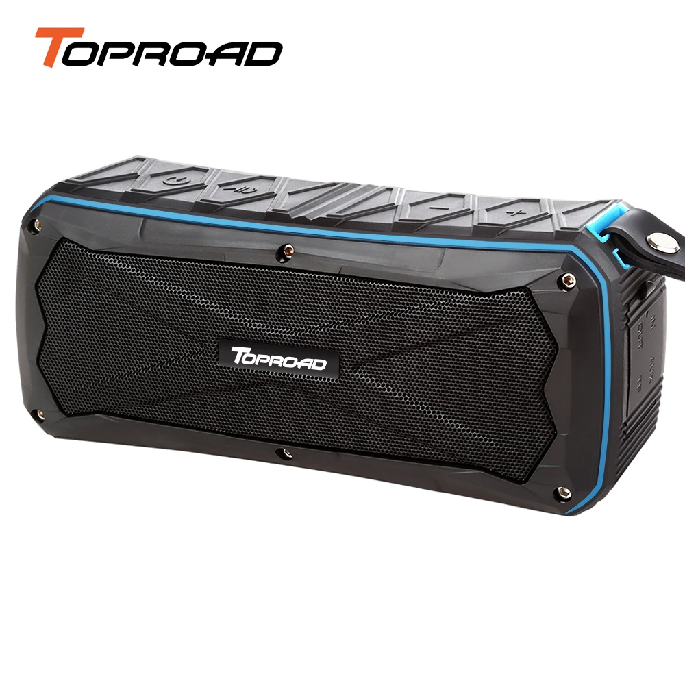 TOPROAD Водонепроницаемый IP66 Bluetooth Динамик Портативный открытый Мощность банк s