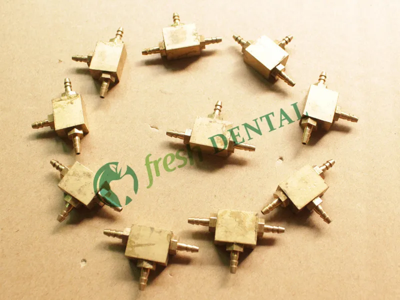 10PCS Dental Valve three accept valve connectors tee 3mm metal dental product equipment SL1219 | Красота и здоровье