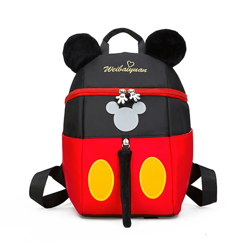 Mickey Рюкзак Дисней Детский мультфильм Микки Маус сумка Детский сад 3-6 лет мальчик девочка ребенок Минни Маус плюшевые закуски рюкзаки - Цвет: Mickey