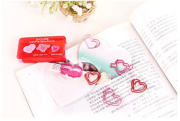 12 шт/Пкг мультфильм каваи животные скрепки для бумаг Мемо зажим вишневого цвета