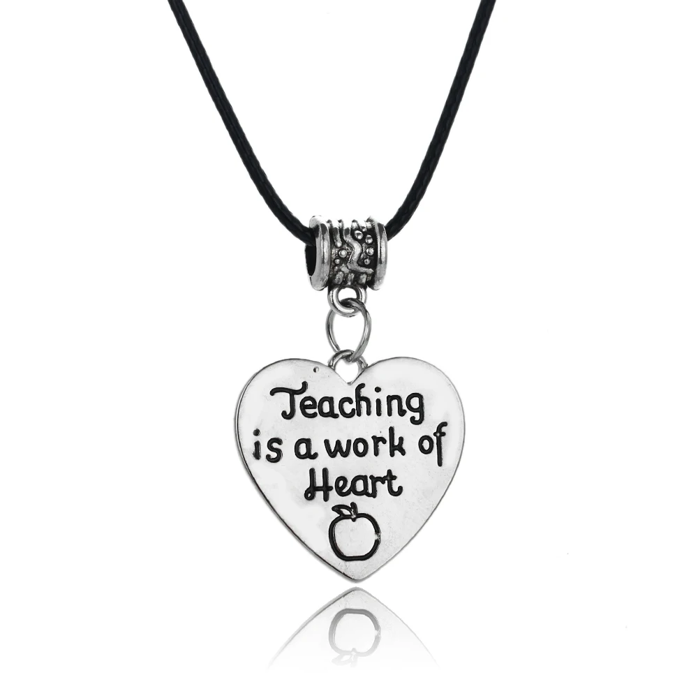 Ожерелье с подвеской в виде сердца для преподавателей студентов очаровательные